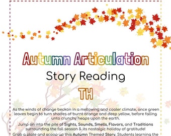 Digital Autumn Articulation - TH - Story - The Thurston's Thanksgiving Oath by Nalinne Jones Download