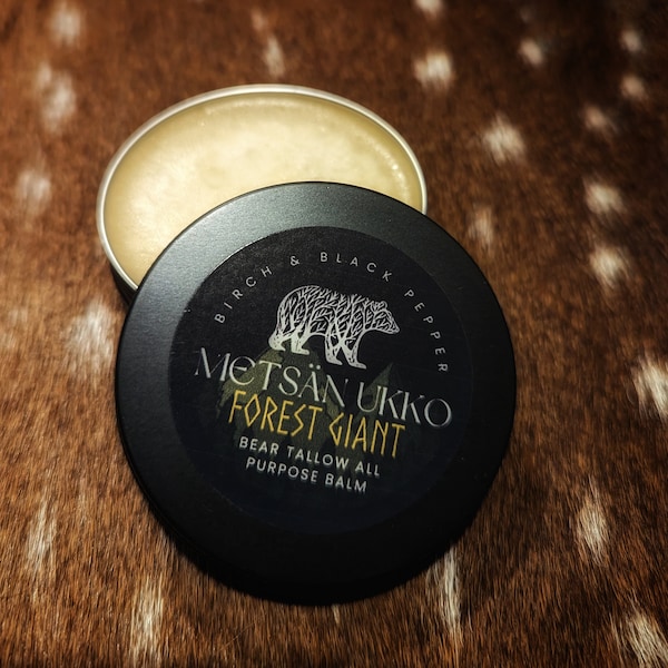 Metsan Ukko "Forest Giant" Bear Tallow Salve with Birch and Black Pepper Oil | Bear Grease Balm