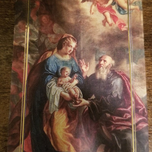 Nativity of Mary, Nativity of Jesus Holy Cards with Gold Foil Border. It is 2.75" x 4.25"with rounded corners