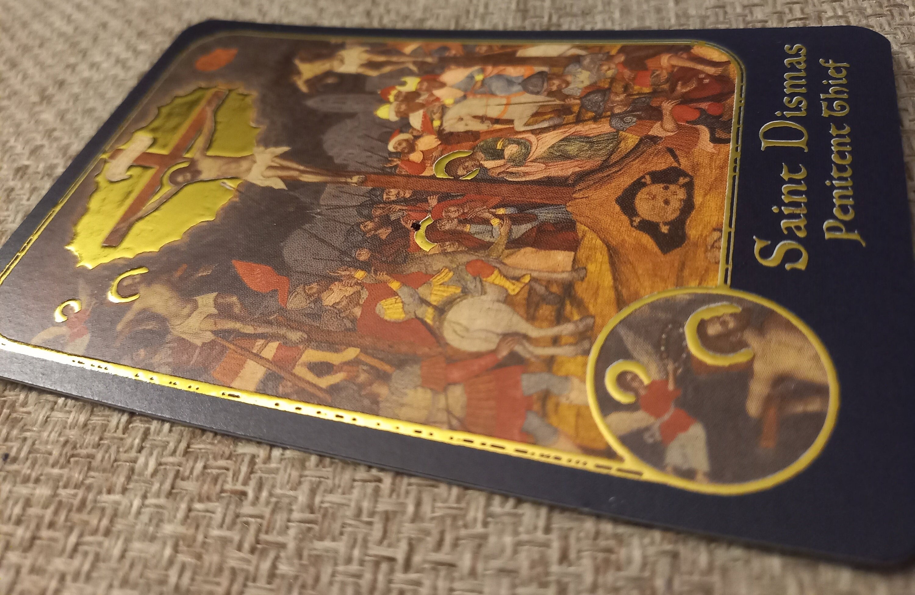 St. Dismas Holy Card With Gold Foil Border. It is 2.75 X 4.25with ...