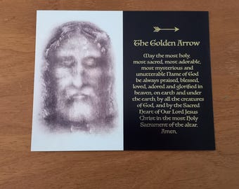Holy Face of Jesus and Golden Arrow Prayer- One sided, 8x10