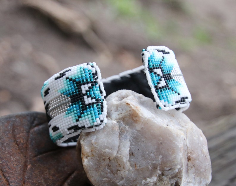 Native American Lakota Handmade Beaded Cuff Bracelet Etsy