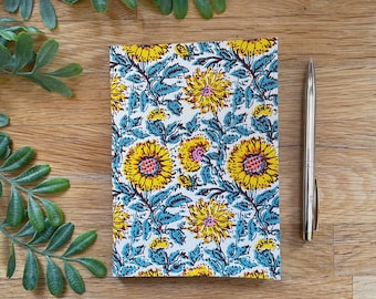 Handmade Floral Journal | Recycled Paper, Boho Style