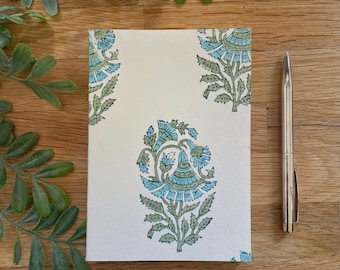 Handmade Floral Journal | Boho Recycled Paper Notebook