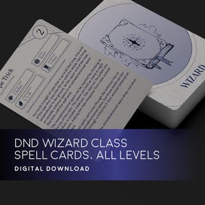 Spellkaarten voor NST-klas | Tovenaar | Bundel met NST-klassen | Niet storen spreukkaarten 5e | dnd-klasse spreuken | dnd-spreukkaarten | Tovenaarsspreuk | Afdrukbare 5e