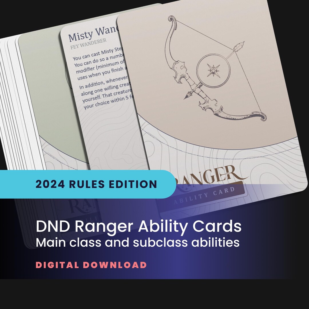 DND Ranger Ability Cards: All Handbook Class Abilities, Including ...