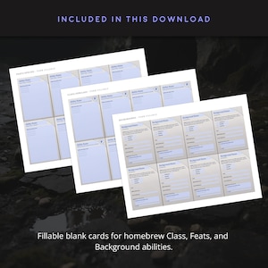 DND Ability Cards: Backgrounds, Class Abilities, Species Abilities, and Feats (Printable PDF) image 3
