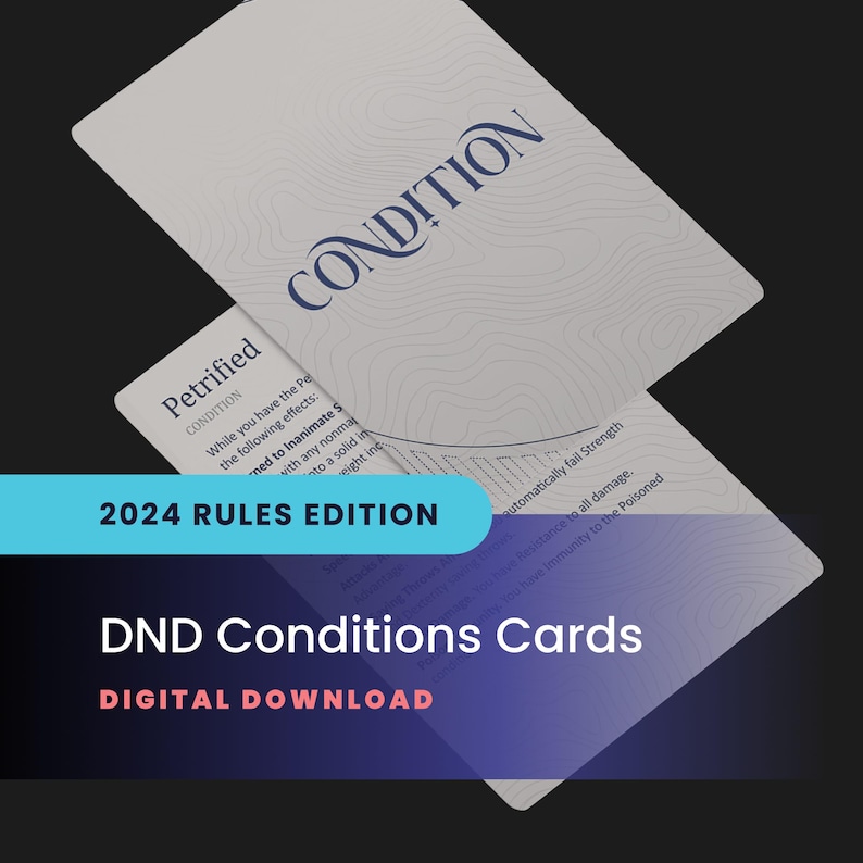 Mp Condition Card Examples DND Conditions Cards Printable PDF – 5e Status Effects Reference ...