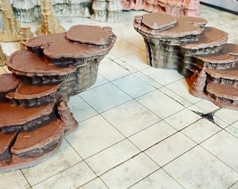 Legend Games- 2 resin Arched natural cavern steps. For RPG and wargaming scenery