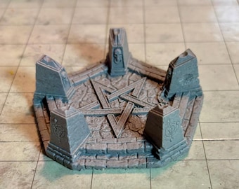 Legend Games-   Necromancer-  resin  Summoning Pentagram (90m) for RPG and wargaming scenery
