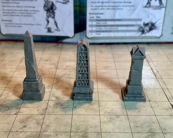 Legend Games- Graveyard scatter- 3 Obelisks, for RPG and wargaming scenery