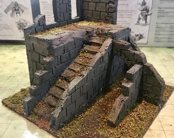 Medium Stone model ruin, wargaming scenery