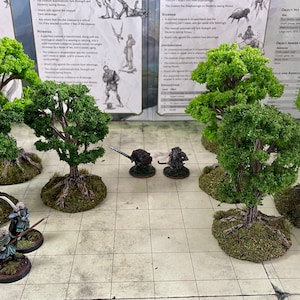 Model Forest Tree Scatter Terrain: Wargaming Scenery (Set of 10)