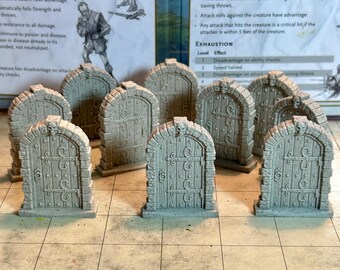 Legend Games-  10 resin dungeon doors for RPG and wargaming scenery