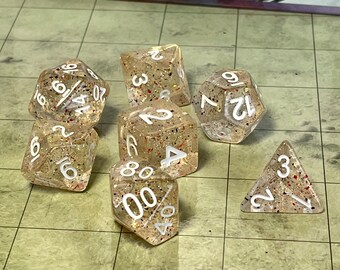 Glitter Flakes-D&D Role Poly Dice Set
