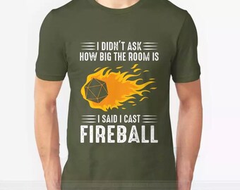 Dungeons & Dragons themed fireball logo T-Shirt
