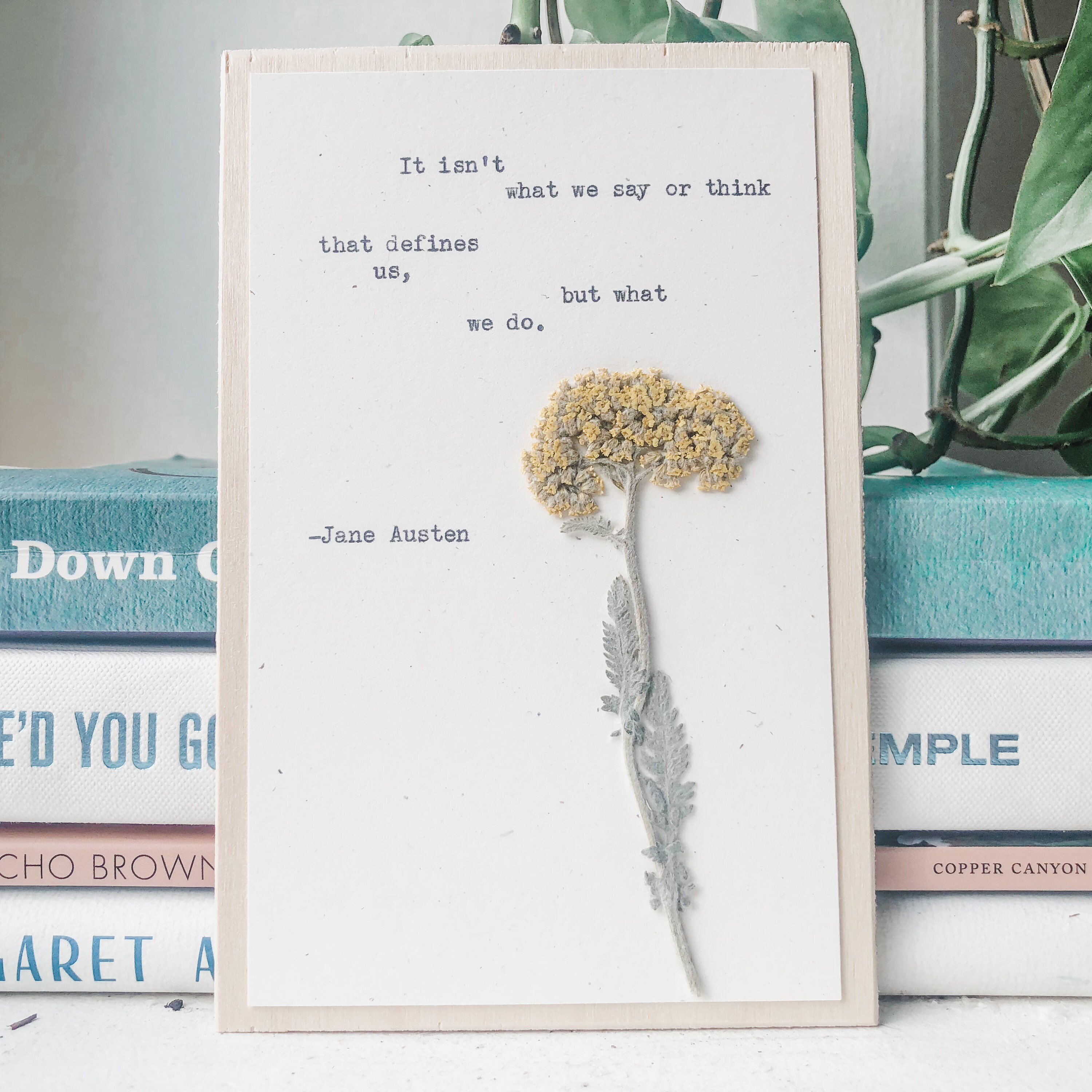 jane austen, what we do; pride and prejudice wall art, custom quote print, graduation gift for her, literature poster, vintage typewriter