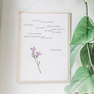 frances harper, we are all bound up; typewriter art, feminist print, social justice, inspirational quote, human rights quotes, civil rights
