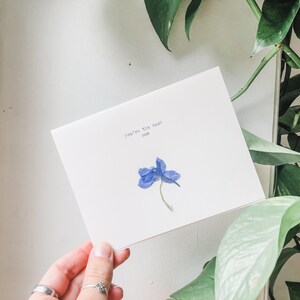 je bent de beste moeder wenskaart; sentimentele kaart, wenskaart handgemaakt, moeder dagkaart, voor moeder cadeau, geperste bloemenkunst, beste moeder