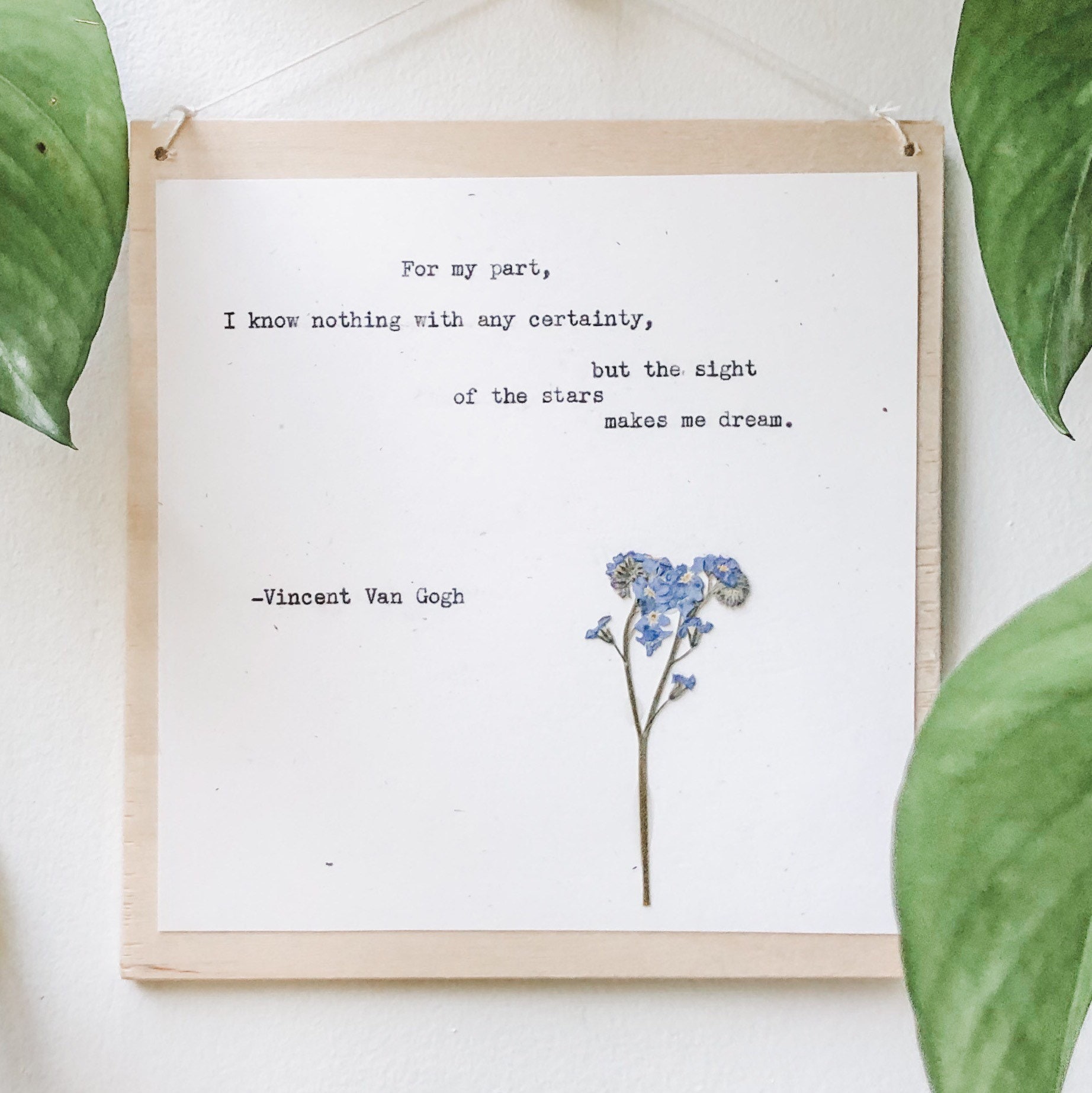 Forget Me Not Quotes Vincent Van Gogh Quote Wall Art Forget Me Not Van Gogh Print | Etsy India