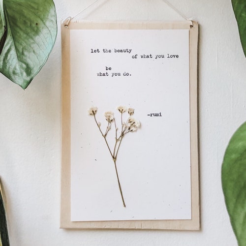 The Sun Never Says by Rumi Poem Print Poetry Print Gift Etsy
