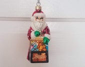 Christopher Radko Christmas Ornament-Santa Clause with Toy Box-EXCELLENT CONDITION