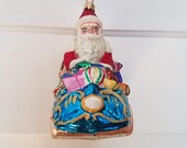 Christopher Radko Christmas Ornament-Santa on his Sleigh-EXCELLENT CONDITION