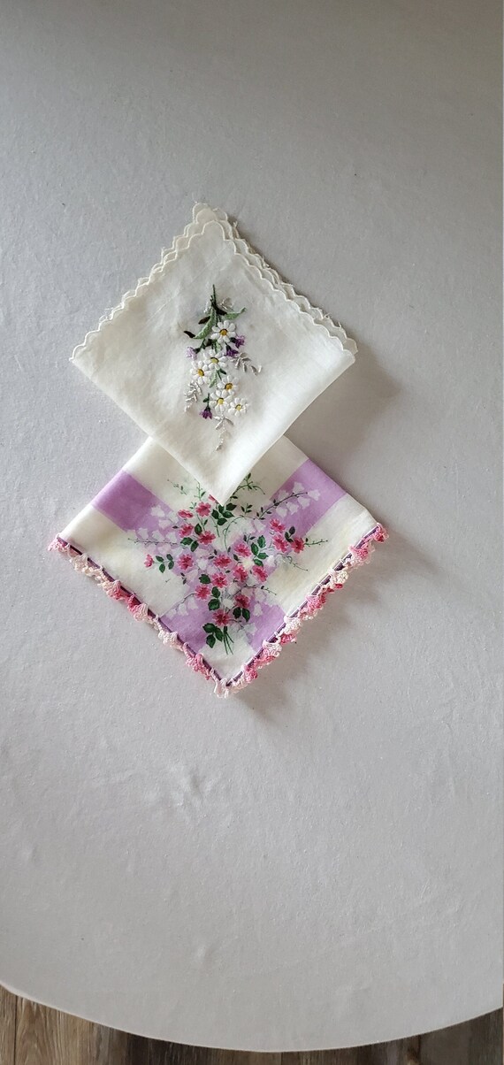 Vintage Women's Handkerchiefs-Set of 2