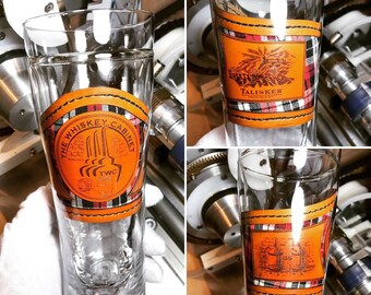 Tartan and Leather - Customized Double Wall Beer Glass