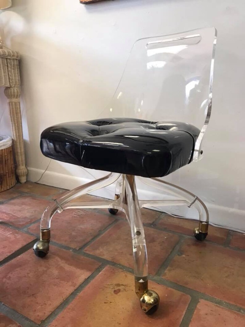Vintage Lucite Desk Chair Mid Century