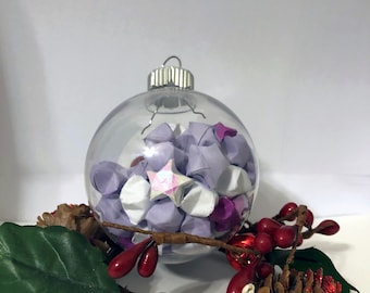 Purple Lucky Star Christmas Ornament