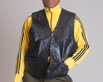 1980s Leather Vest Size M/L