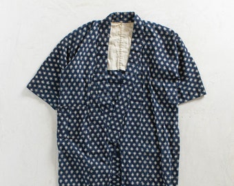 Vintage Japanese Indigo Cotton Kimono Size L/XL