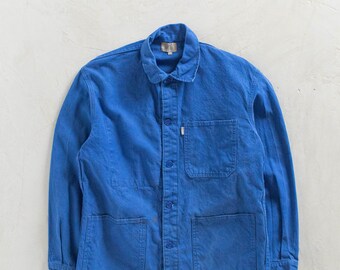 Vintage 1980s LMA Bleu de Travail Workwear Chore Jacket Size M/L