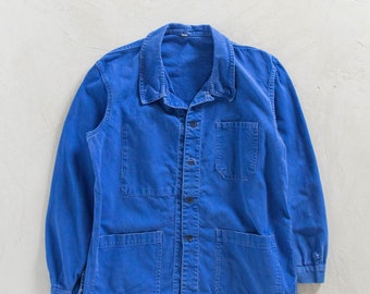 Vintage 1980s Bleu de Travail Workwear Chore Jacket Size M/L