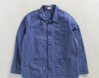 Vintage 1980s Lafodex Bleu de Travail Workwear Chore Jacket Size L/XL