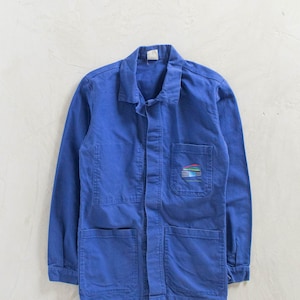 Vintage 1980s Bleu de Travail Workwear Chore Jacket Size XS/S — Retro Work Jacket — Classic Chore Jacket — Bleu de Travail Workwear