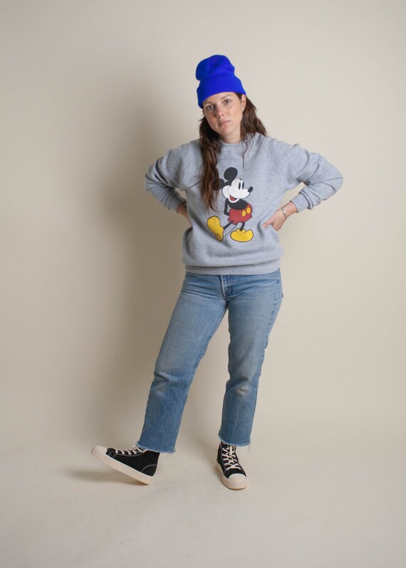1990's Mickey Heather Grey Crewneck