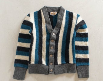 1960s Campus Wool Cardigan Size 3XS/2XS