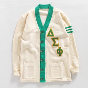Vintage 1960s Varsity Letterman Wool Cardigan Size 2XS/XS — Retro College Sweater — Preppy Outerwear — Classic Wool Knit