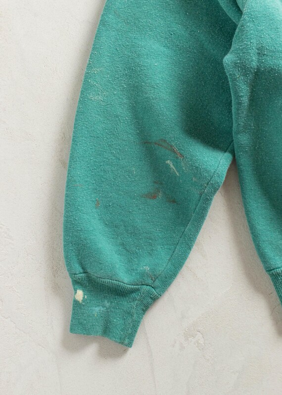Vintage 1960s Single V Raglan Sleeve Green Sweatshirt Size S Vintage 1960s Single V Raglan Sleeve Green Sweatshirt Size S
