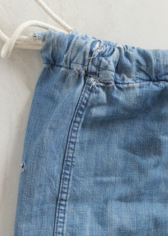 Vintage 1940s Selvedge Denim Laundry Bag - image 3