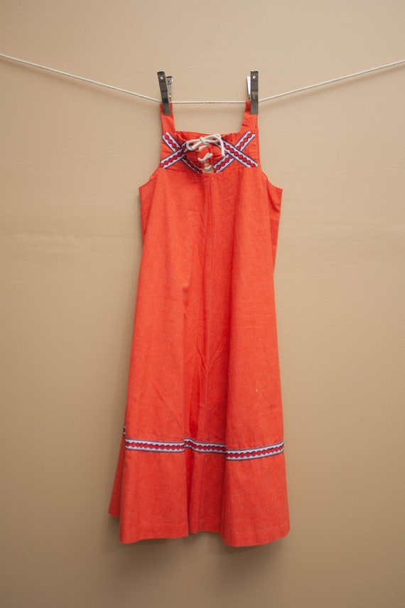 1970's Cotton Summer Midi Dress