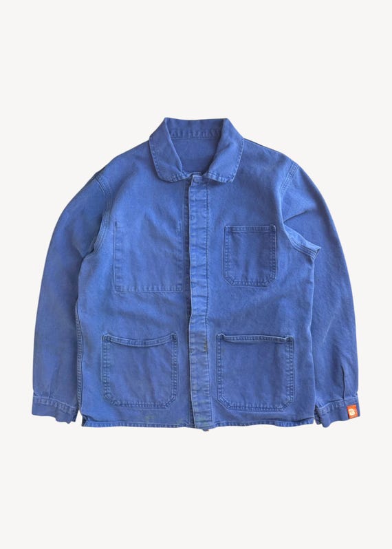 Vintage 1980s Bleu de Travail Chore Jacket | French Workwear Coat Small/Medium