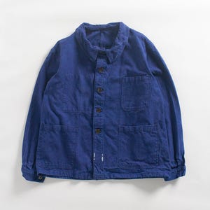 Vintage 1940s/1950s Bleu De Travail French Workwear Chore Jacket