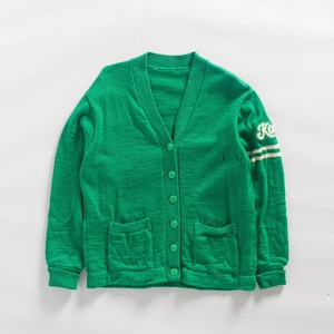 Vintage 1960s &quot;Karen&quot; Varsity Letterman Wool Cardigan Size S/M