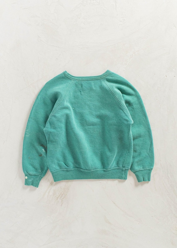 Vintage 1960s Single V Raglan Sleeve Green Sweatshirt Size S Vintage 1960s Single V Raglan Sleeve Green Sweatshirt Size S