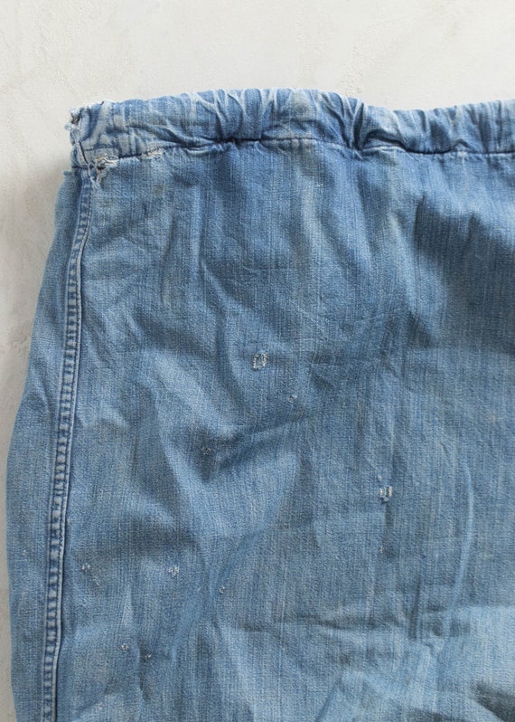 Vintage 1940s Selvedge Denim Laundry Bag - image 8