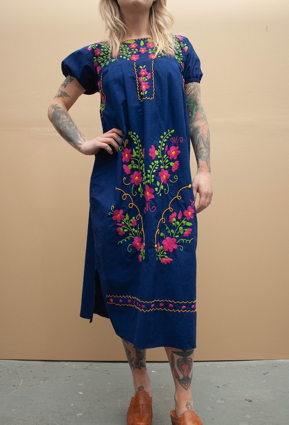 1970's Mexican Embroidered Dress