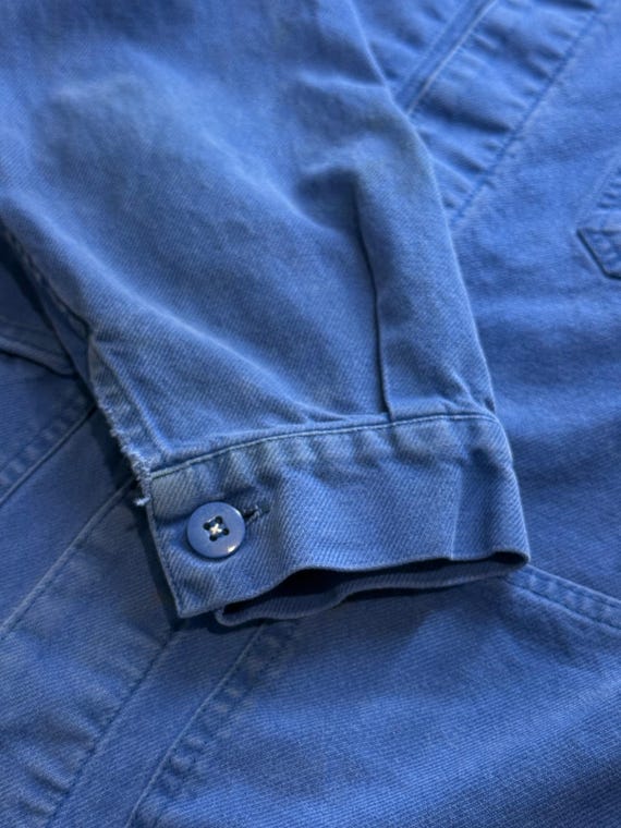 Vintage 1980s Bleu de Travail Chore Jacket | French Workwear Coat Small/Medium View 4